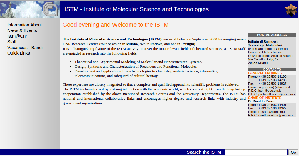 ISTM home page, 2007-2014